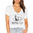 Introverted But Willing To Discuss Cats And Books Women's Jersey Short Sleeve Deep V-Neck Tshirt