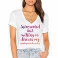 Introverted Willing To Discuss Portuguese Sheepdog Introvert Women's Jersey Short Sleeve Deep V-Neck Tshirt Introverted Willing To Discuss Portuguese Sheepdog Introvert Women's Jersey Short Sleeve Deep V-Neck Tshirt