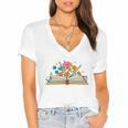 Its a Good Day To Read a Book Librarian Books Reading Floral Women's Jersey Short Sleeve Deep V-Neck Tshirt Its a Good Day To Read a Book Librarian Books Reading Floral Women's Jersey Short Sleeve Deep V-Neck Tshirt