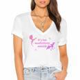 It's Too Nonfictiony Outside Bookish Women's Jersey Short Sleeve Deep V-Neck Tshirt
