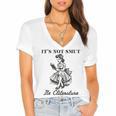 It's Not Smut It's Literature Smut Book Reader Women's Jersey Short Sleeve Deep V-Neck Tshirt