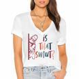 Jesus God Smut Reader Smut Reading Book Is That Smut Women's Jersey Short Sleeve Deep V-Neck Tshirt
