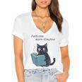 Just One More Chapter Bookworm Cat Book Lover Women's Jersey Short Sleeve Deep V-Neck Tshirt Just One More Chapter Bookworm Cat Book Lover Women's Jersey Short Sleeve Deep V-Neck Tshirt