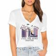 Just One More Chapter Romantasy Book Dragon Bookworm Bookish Women's Jersey Short Sleeve Deep V-Neck Tshirt Just One More Chapter Romantasy Book Dragon Bookworm Bookish Women's Jersey Short Sleeve Deep V-Neck Tshirt