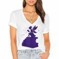 Kawaii Fairy Bookish Book Lover Library Read Women's Jersey Short Sleeve Deep V-Neck Tshirt