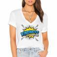 Kindness Is My Superpower Retro Comic Book T-Shirt Women's Jersey Short Sleeve Deep V-Neck Tshirt