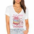 Librarian Books Are My Valentine Teacher Valentines Teach Women's Jersey Short Sleeve Deep V-Neck Tshirt Librarian Books Are My Valentine Teacher Valentines Teach Women's Jersey Short Sleeve Deep V-Neck Tshirt