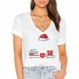 Library Crew Book Lovers Librarian Xmas Holiday Christmas Women's Jersey Short Sleeve Deep V-Neck Tshirt Library Crew Book Lovers Librarian Xmas Holiday Christmas Women's Jersey Short Sleeve Deep V-Neck Tshirt