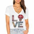 Love Books Reading Women's Jersey Short Sleeve Deep V-Neck Tshirt