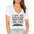 I Love You To The Bookstore And Back Women's Jersey Short Sleeve Deep V-Neck Tshirt