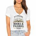 Magical Pajama And Book Lover Outfit For Readers Who Love Women's Jersey Short Sleeve Deep V-Neck Tshirt