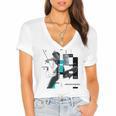Marvel Spider-Man Gwen Stacy Responsibility Book Covers Women's Jersey Short Sleeve Deep V-Neck Tshirt