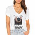 Meadows Baby Our Last Name Is Meadows Dark Romance Smut Book Women's Jersey Short Sleeve Deep V-Neck Tshirt Meadows Baby Our Last Name Is Meadows Dark Romance Smut Book Women's Jersey Short Sleeve Deep V-Neck Tshirt
