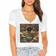 Melanin Afro Women Educated Reading Book History Girls Women's Jersey Short Sleeve Deep V-Neck Tshirt Melanin Afro Women Educated Reading Book History Girls Women's Jersey Short Sleeve Deep V-Neck Tshirt