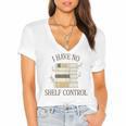 Minimalist Book Lover Pun Humor For Bookworms Librarians Art Premium Tri-Blend Women's Jersey Short Sleeve Deep V-Neck Tshirt