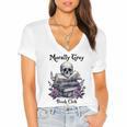 Morally Grey Book Club Gothic Vintage Style Women's Jersey Short Sleeve Deep V-Neck Tshirt Morally Grey Book Club Gothic Vintage Style Women's Jersey Short Sleeve Deep V-Neck Tshirt