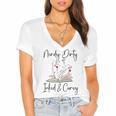 Nerdy Dirty Inked & Curvy ShirtSmutty Book TeesSmut Reader Women's Jersey Short Sleeve Deep V-Neck Tshirt