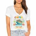 I Have No Control On A Cruise They Book Themselves Vacation Women's Jersey Short Sleeve Deep V-Neck Tshirt I Have No Control On A Cruise They Book Themselves Vacation Women's Jersey Short Sleeve Deep V-Neck Tshirt