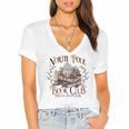 North Pole Book-Club Hot Cocoa Served Daily Christmas Book Women's Jersey Short Sleeve Deep V-Neck Tshirt North Pole Book-Club Hot Cocoa Served Daily Christmas Book Women's Jersey Short Sleeve Deep V-Neck Tshirt