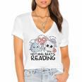 Nothing Beats Reading Rock Paper Scissors Book Lover Teacher Women's Jersey Short Sleeve Deep V-Neck Tshirt Nothing Beats Reading Rock Paper Scissors Book Lover Teacher Women's Jersey Short Sleeve Deep V-Neck Tshirt