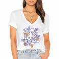 Octopus Book Reader Women's Jersey Short Sleeve Deep V-Neck Tshirt Octopus Book Reader Women's Jersey Short Sleeve Deep V-Neck Tshirt