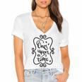 Once Upon A Time Fairytale Book Lover Reading Women's Jersey Short Sleeve Deep V-Neck Tshirt
