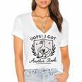 OOPS I GOT Another Book Design Women's Jersey Short Sleeve Deep V-Neck Tshirt