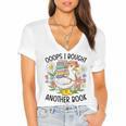 Oops I Bought Another Book Goose Women's Jersey Short Sleeve Deep V-Neck Tshirt Oops I Bought Another Book Goose Women's Jersey Short Sleeve Deep V-Neck Tshirt