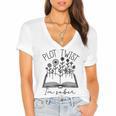 Plot Twist I'm Sober Women's Sobriety Book Reading Literary Women's Jersey Short Sleeve Deep V-Neck Tshirt Plot Twist I'm Sober Women's Sobriety Book Reading Literary Women's Jersey Short Sleeve Deep V-Neck Tshirt