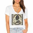 Poirot Mystery Books Vintage Detective Premium Tri-Blend Women's Jersey Short Sleeve Deep V-Neck Tshirt
