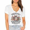 Proud Introverted Book Club Anti Social Reader Pet Cat Women's Jersey Short Sleeve Deep V-Neck Tshirt Proud Introverted Book Club Anti Social Reader Pet Cat Women's Jersey Short Sleeve Deep V-Neck Tshirt