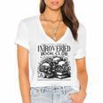 Proudly Anti Social Member Of The Introverted Book Club Women's Jersey Short Sleeve Deep V-Neck Tshirt