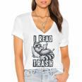 Racoon Reading Spicy Smutty Book Booktok I Read Trashy Books Women's Jersey Short Sleeve Deep V-Neck Tshirt Racoon Reading Spicy Smutty Book Booktok I Read Trashy Books Women's Jersey Short Sleeve Deep V-Neck Tshirt