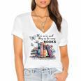 There Is No Such Thing As Too Many Books Reading Librarian Women's Jersey Short Sleeve Deep V-Neck Tshirt There Is No Such Thing As Too Many Books Reading Librarian Women's Jersey Short Sleeve Deep V-Neck Tshirt