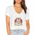 i Read Books And i Know Things German Shepherd Coffee Books Women's Jersey Short Sleeve Deep V-Neck Tshirt