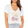 Read Books Be Weird Stay Feral Cat Women's Jersey Short Sleeve Deep V-Neck Tshirt