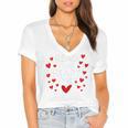 Read Your Heart Out Valentine Book Lover Reading Teacher Women's Jersey Short Sleeve Deep V-Neck Tshirt