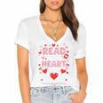 Read Your Heart Out Valentine Reading Book Lover Teacher Premium Tri-Blend Women's Jersey Short Sleeve Deep V-Neck Tshirt Read Your Heart Out Valentine Reading Book Lover Teacher Premium Tri-Blend Women's Jersey Short Sleeve Deep V-Neck Tshirt