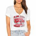Read Your Heart Out Valentine's Day Retro Teacher Bookish Women's Jersey Short Sleeve Deep V-Neck Tshirt