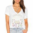 Well Read Woman Literature Quote Celestial Book Floral Women's Jersey Short Sleeve Deep V-Neck Tshirt Well Read Woman Literature Quote Celestial Book Floral Women's Jersey Short Sleeve Deep V-Neck Tshirt