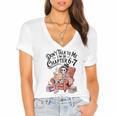 Reading 67 Six Seven Meme English Teacher Book Lover Women's Jersey Short Sleeve Deep V-Neck Tshirt