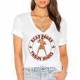 Reading Book Lover Boxer Boxing Lover Read Books Throw Hooks Women's Jersey Short Sleeve Deep V-Neck Tshirt