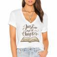 Reading Book Lover Club Librarian Just One More Chapter Women's Jersey Short Sleeve Deep V-Neck Tshirt Reading Book Lover Club Librarian Just One More Chapter Women's Jersey Short Sleeve Deep V-Neck Tshirt