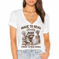 Reading Book Lover Made To Read Books Forces To Read Emails Women's Jersey Short Sleeve Deep V-Neck Tshirt Reading Book Lover Made To Read Books Forces To Read Emails Women's Jersey Short Sleeve Deep V-Neck Tshirt