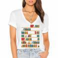 Reading Shirt There Is No Such Thing As Too Many Books Women's Jersey Short Sleeve Deep V-Neck Tshirt
