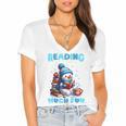 Reading Is Snow Much Fun Christmas Xmas Book Reading Women's Jersey Short Sleeve Deep V-Neck Tshirt Reading Is Snow Much Fun Christmas Xmas Book Reading Women's Jersey Short Sleeve Deep V-Neck Tshirt