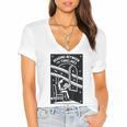 Reading Between The Timelines Time Travel Books Women's Jersey Short Sleeve Deep V-Neck Tshirt