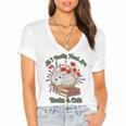 All I Really Need Are Books And Cats Book Lover Tee Women's Jersey Short Sleeve Deep V-Neck Tshirt