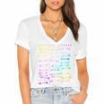 Return To Library Card Book Due Date Bookish Rainbow Reading Women's Jersey Short Sleeve Deep V-Neck Tshirt