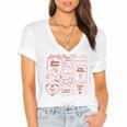 Romance Book Tropes Women's Jersey Short Sleeve Deep V-Neck Tshirt Romance Book Tropes Women's Jersey Short Sleeve Deep V-Neck Tshirt